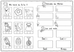 Vorschau - Arbeitsblätter - Buchstabeneinführung und Buchstabenheft Ei - Seite 3