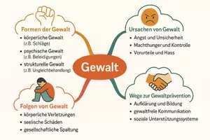 Vorschau - Arbeitsblätter - Lernposter + Arbeitsblatt "Gewalt" + Onlineübung & MP3 + Mindmap + Infografik - Seite 3