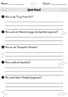 Vorschau - Arbeitsblätter - AB Apartheid | Arbeitsblätter mit Fragen + Lösungen - Seite 2