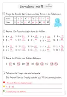 Vorschau - Arbeitsblätter - Materialpaket: AB's der Einmaleins-Reihen - Seite 2