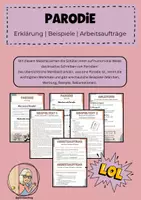 Vorschau - Arbeitsblätter - Parodie | Deutschunterricht | Sekundarstufe - Deckblatt
