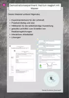 Vorschau - Arbeitsblätter - Demoexperiment: Natrium reagiert mit Wasser (Protokoll + Lösungen + Interactive) - Deckblatt