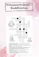 Vorschau - Arbeitsblätter - Kreuzworträtsel - Buddhismus - Deckblatt