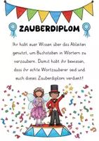 Vorschau - Anderer Materialtyp - Zauberdiplom für das Ableiten - Deckblatt