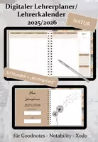 Vorschau - Lehrpläne/Lehrermaterial - Digitaler Lehrerplaner/-kalender 2025/2026 NATUR - Deckblatt