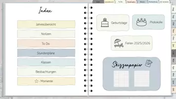 Vorschau - Lehrpläne/Lehrermaterial - Digitaler Lehrerplaner/-kalender 2025/2026 OCEAN - Seite 3