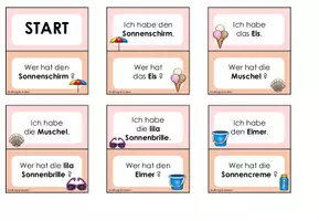 Vorschau - Arbeitsblätter - Lesespiel (Sommer) - Ich habe, wer hat - Seite 1