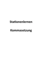 Vorschau - Arbeitsblätter - Stationenlernen Kommasetzung - Seite 1