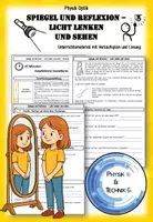 Vorschau - Arbeitsblätter - Reflexionsgesetz – Spiegel & Reflexion des Lichts | Physik Optik mit Lösungen - Deckblatt
