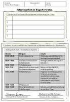 Vorschau - Klassenarbeiten - Klausur Tagesberichte Klassenarbeit - Seite 1