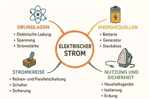Vorschau - Arbeitsblätter - Lernposter + Arbeitsblätter zum Thema "elektrischer Strom" + Lösung & MP3 + Mindmap + Infografik - Seite 3
