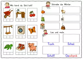 Vorschau - Arbeitsblätter - Buchstabeneinführung und Buchstabenheft "Sch" - Seite 1