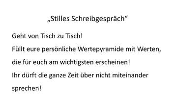 Vorschau - Arbeitsblätter - Erstellen einer Wertepyramide - Seite 1