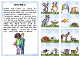 Vorschau - Arbeitsblätter - Englisch - Story Walk / Lesespaziergang : Haustiere / Pets - Seite 1