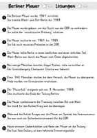 Vorschau - Arbeitsblätter - AB Berliner Mauer | Arbeitsblätter mit Fragen + Lösungen - Seite 3
