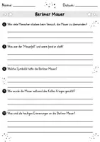 Vorschau - Arbeitsblätter - AB Berliner Mauer | Arbeitsblätter mit Fragen + Lösungen - Seite 2