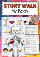 Vorschau - Arbeitsblätter - Englisch - Story Walk / Lesespaziergang : Körper / Body - Deckblatt