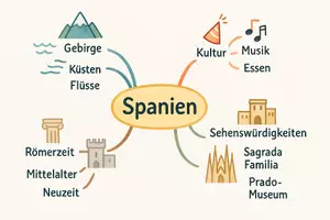 Vorschau - Arbeitsblätter - Arbeitsblatt "Spanien" + Onlineübung & MP3 + Mindmap + Infografik - Seite 2