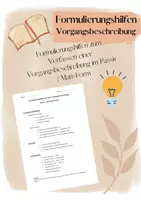 Vorschau - Arbeitsblätter - Vorgangsbeschreibung im Passiv/Man-Form + Word-Datei - Deckblatt