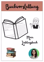 Vorschau - Arbeitsblätter - Buchvorstellung Lieblingsbuch Kl. 1-4 - Deckblatt