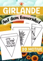 Vorschau - Mal- und Bastelvorlagen - Girlande - Auf dem Bauernhof - Deckblatt