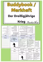 Vorschau - Merkblätter - Buddy-Book/ Merkheft/ Faltheft: Der Dreißigjährige Krieg (editierbar) - Deckblatt