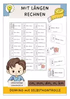 Vorschau - Spiele - Domino - Rechnen mit Längenmaßen - Längenmaße umwandeln - Deckblatt