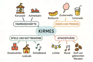 Vorschau - Arbeitsblätter - Lernposter + Arbeitsblätter zum Thema "Kirmes" + Lösung & MP3 + Mindmap + Infografik - Seite 3