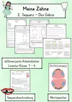 Vorschau - Stundenentwürfe - 2. Sequenz - das Gebiss - Wortspeicher und Arbeitsblätter - Deckblatt