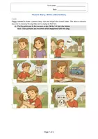 Vorschau - Arbeitsblätter - Englisch -- Picture story + Present perfect simple, Exercises - Deckblatt
