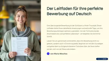 Vorschau - Präsentationen/Tafelbilder - Der-Leitfaden-fur-Ihre-perfekte-Bewerbung-auf-Deutsch - Deckblatt