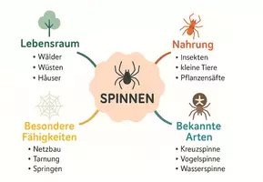 Vorschau - Arbeitsblätter - Lernposter + Arbeitsblätter zum Thema "Spinnen" + Lösung & MP3 + Mindmap + Infografik - Seite 2