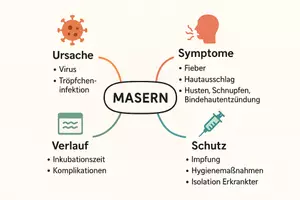 Vorschau - Arbeitsblätter - AB mit Fragen zum Thema "Masern" + Lösungsblatt + Mindmap + Infografik - Seite 2