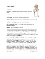 Vorschau - Text - Pope Francis - English Biography - Deckblatt