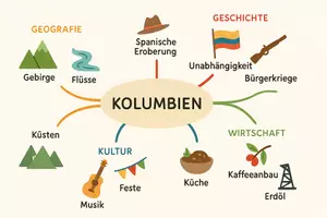 Vorschau - Arbeitsblätter - Lernposter + Arbeitsblätter zum Thema "Kolumbien" + Lösung & MP3 + Mindmap + Infografik - Seite 3