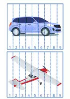 Vista previa - Tarjetas / Manipulativos - NUMERACÓN HASTA EL 9. PUZLES.TRANSPORTES - página 3