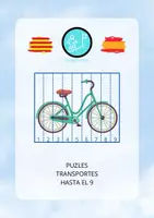 Vista previa - Tarjetas / Manipulativos - NUMERACÓN HASTA EL 9. PUZLES.TRANSPORTES - Portada