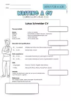 Vorschau - Arbeitsblätter - Jobs | CV | Lebenslauf | Application | Merkblatt - Seite 1