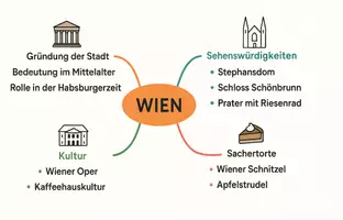 Vorschau - Arbeitsblätter - Lernposter + Arbeitsblätter zum Thema "Wien" + Lösung & MP3 + Mindmap + Infografik - Seite 3