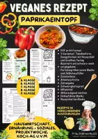 Vorschau - Unterrichtsreihen - Rezept: Paprikaeintopf (vegan) | Hauswirtschaft & Ernährung | Klasse 5–9 - Deckblatt