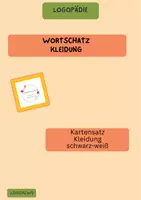 Vorschau - Bildkarten - Kartensatz Kleidung schwarz-weiß - Deckblatt