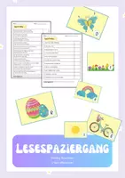 Vorschau - Arbeitsblätter - Lesespaziergang Frühling/Osterferien und Zusatzaufgaben - Deckblatt