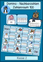 Vorschau - Spiele - Nachbarzahlen ZR 100, Domino Vorgänger, Nachfolger, Nachbarzehner - Deckblatt