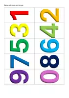 Vorschau - Mal- und Bastelvorlagen - Zahlen Sensomotorik (Knete, Sand, Nachspuren), 1-10 - Seite 1