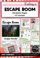 Vorschau - Arbeitsblätter - Genetik - Gregor Mendel - Escape Room - Deckblatt