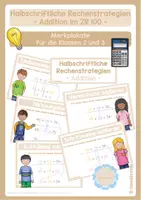 Vorschau - Poster - Halbschriftliche Addition: Rechenstrategien im ZR 100 - Merkplakate - Deckblatt