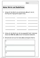 Vorschau - Bildkarten - Werte und Bedürfnisse Wortkarten - Seite 2