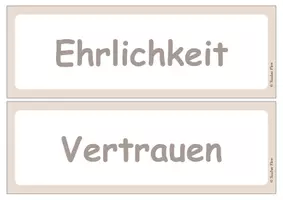 Vorschau - Bildkarten - Werte und Bedürfnisse Wortkarten - Seite 3