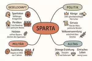 Vorschau - Arbeitsblätter - Lernposter + Arbeitsblätter zum Thema "Sparta" + Lösung & Fragen & MP3 + Mindmap + Infografik - Seite 3