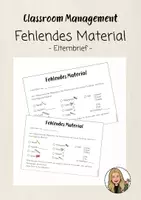 Vorschau - Anderer Materialtyp - Fehlendes Material - Elternbrief / Elterninfo - Seite 1